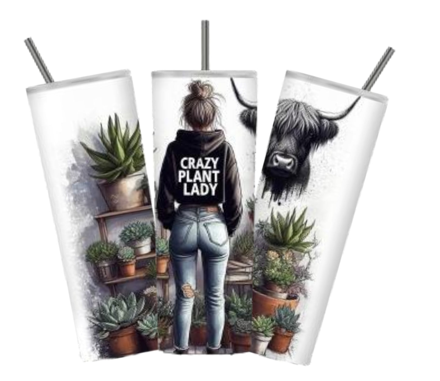 Crazy Plant Lady(20 oz Funny Tumbler Design)
