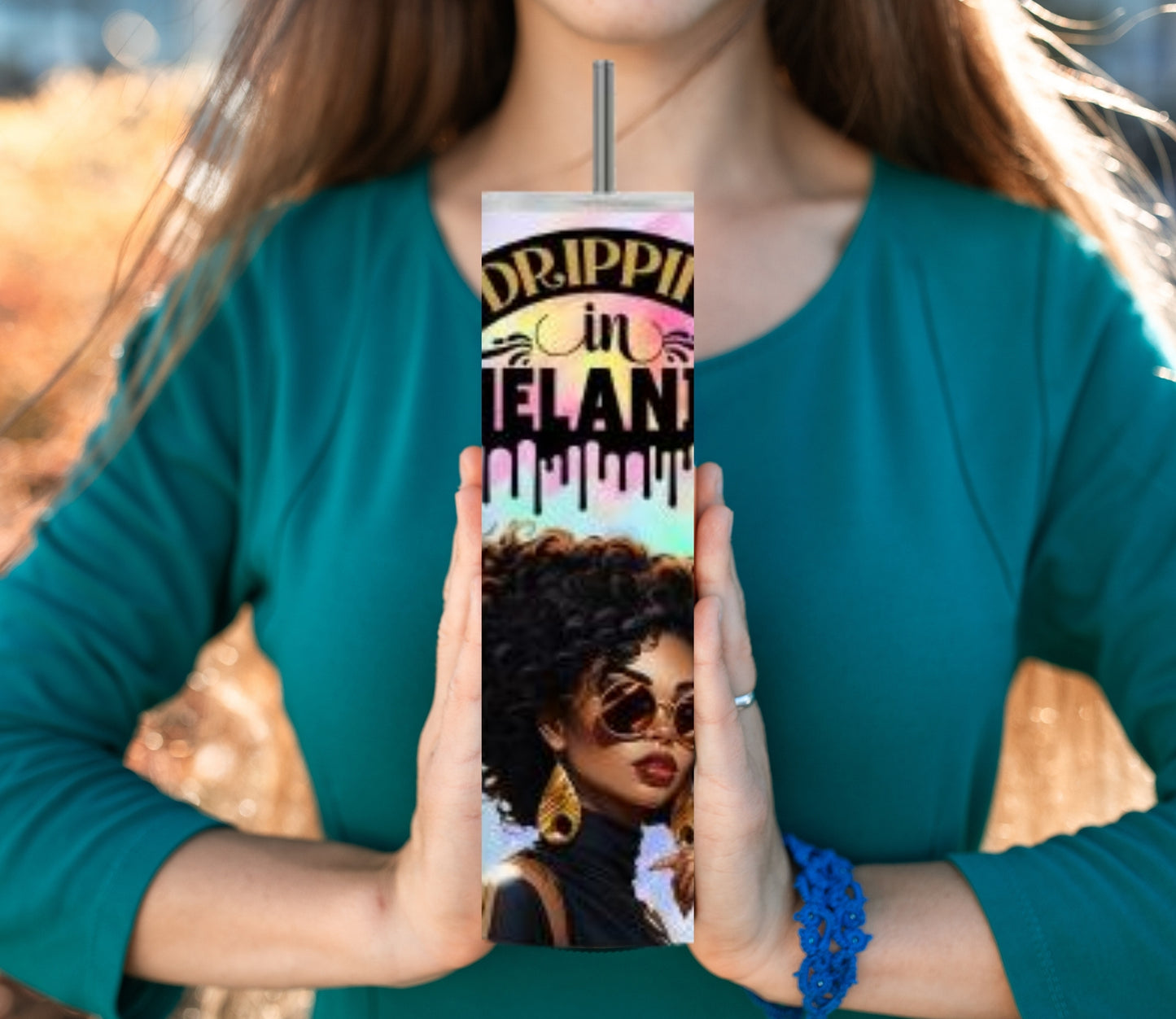 Drippin in Melanin(20 oz Inspiration Personalized Tumbler Design)